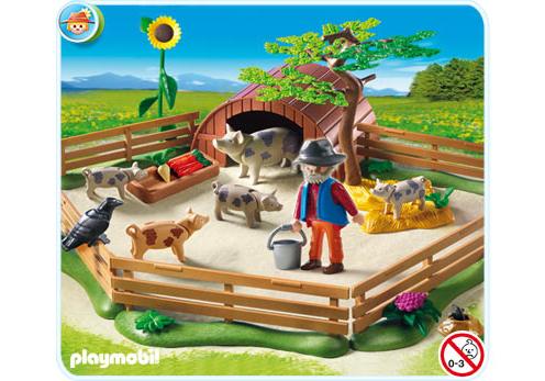 Playmobil Cerdos manchados en un recinto – 5122 A 2011 – El Mundo Click 5122 A