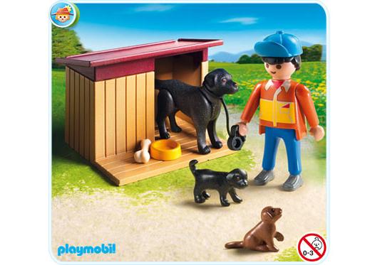 Playmobil Perra de granja con cachorros – 5125 A 2011 – El Mundo Click 5125 A