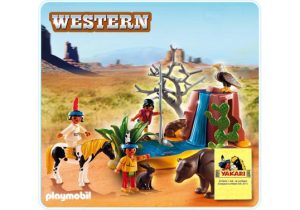 Playmobil Niños nativos americanos con animales