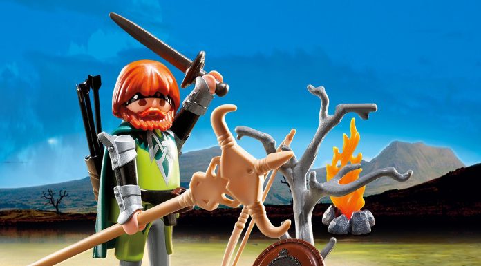 Playmobil Guerreros celtas con armas alrededor de una fogata – 5293 2013 – El Mundo Click 5293