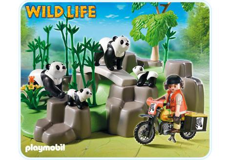 Playmobil Familia de pandas en un bosque de bambú – 5414 A 2012 – El Mundo Click 5414 A