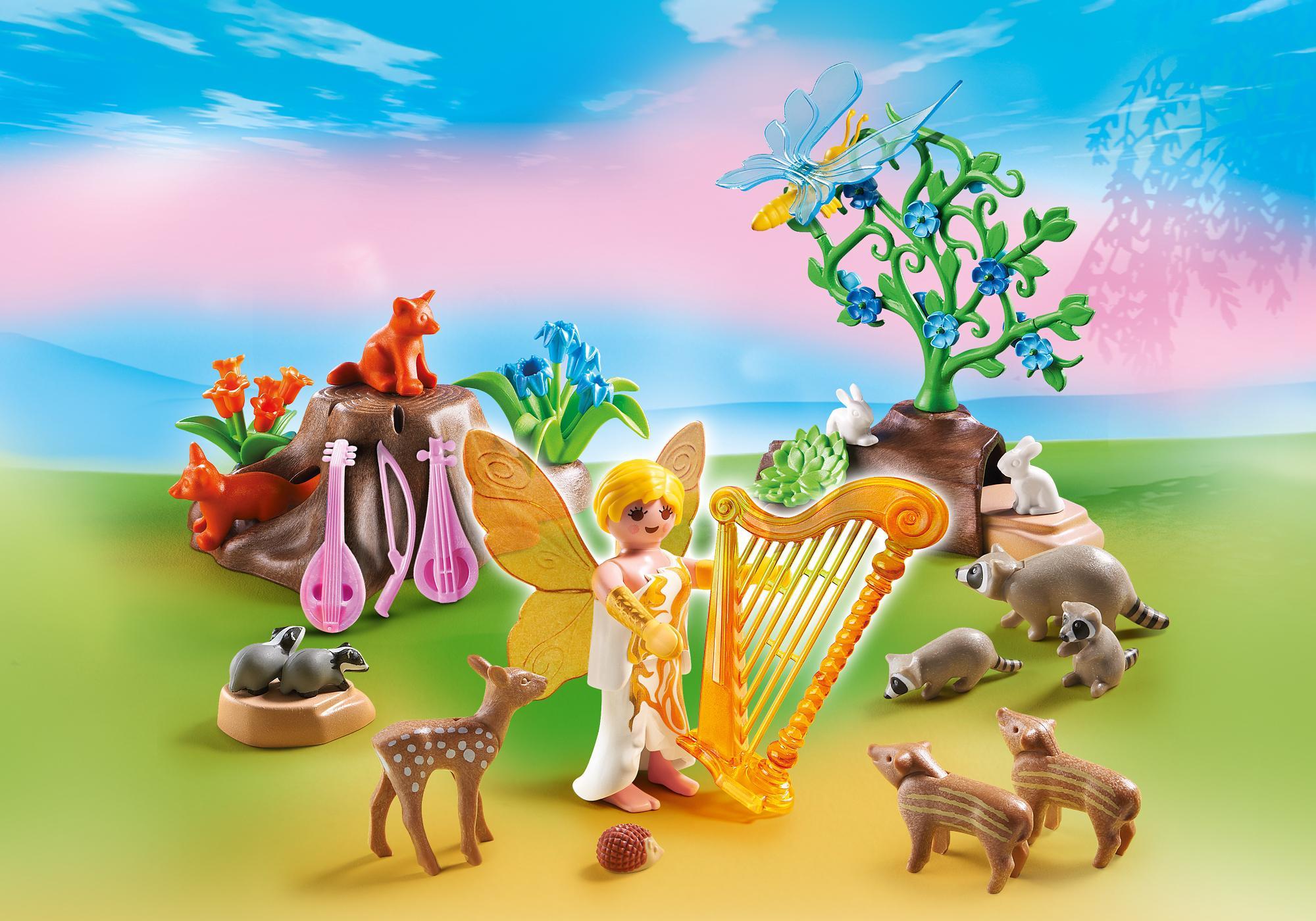 Playmobil hadas 5451 El Hada del Arpa en el Concierto del Bosque 5451 2013 El Mundo Click