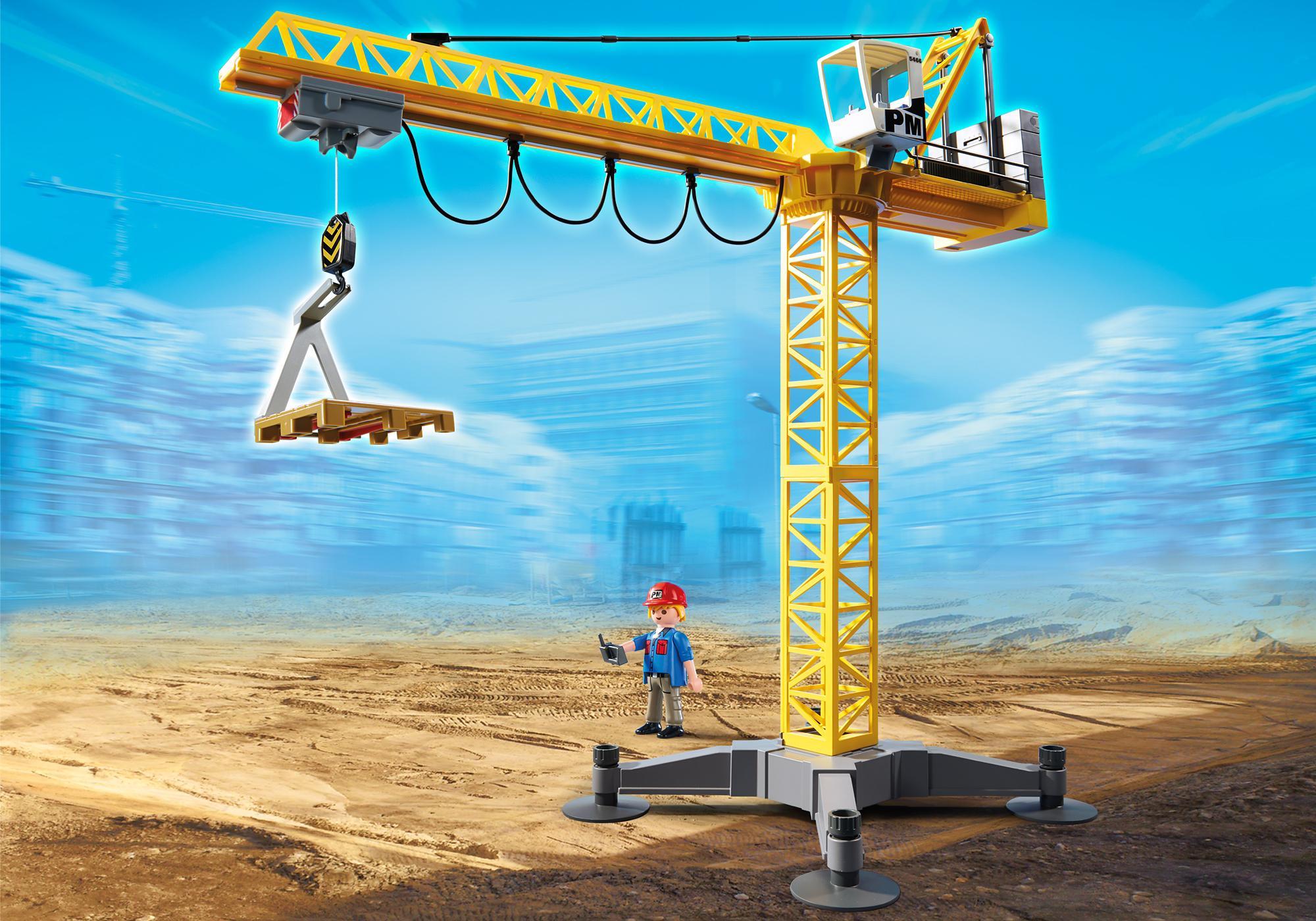 Playmobil camiones 5466 Grúa de construcción de gran tamaño con control remoto por infrarrojos 5466 2013 El Mundo Click