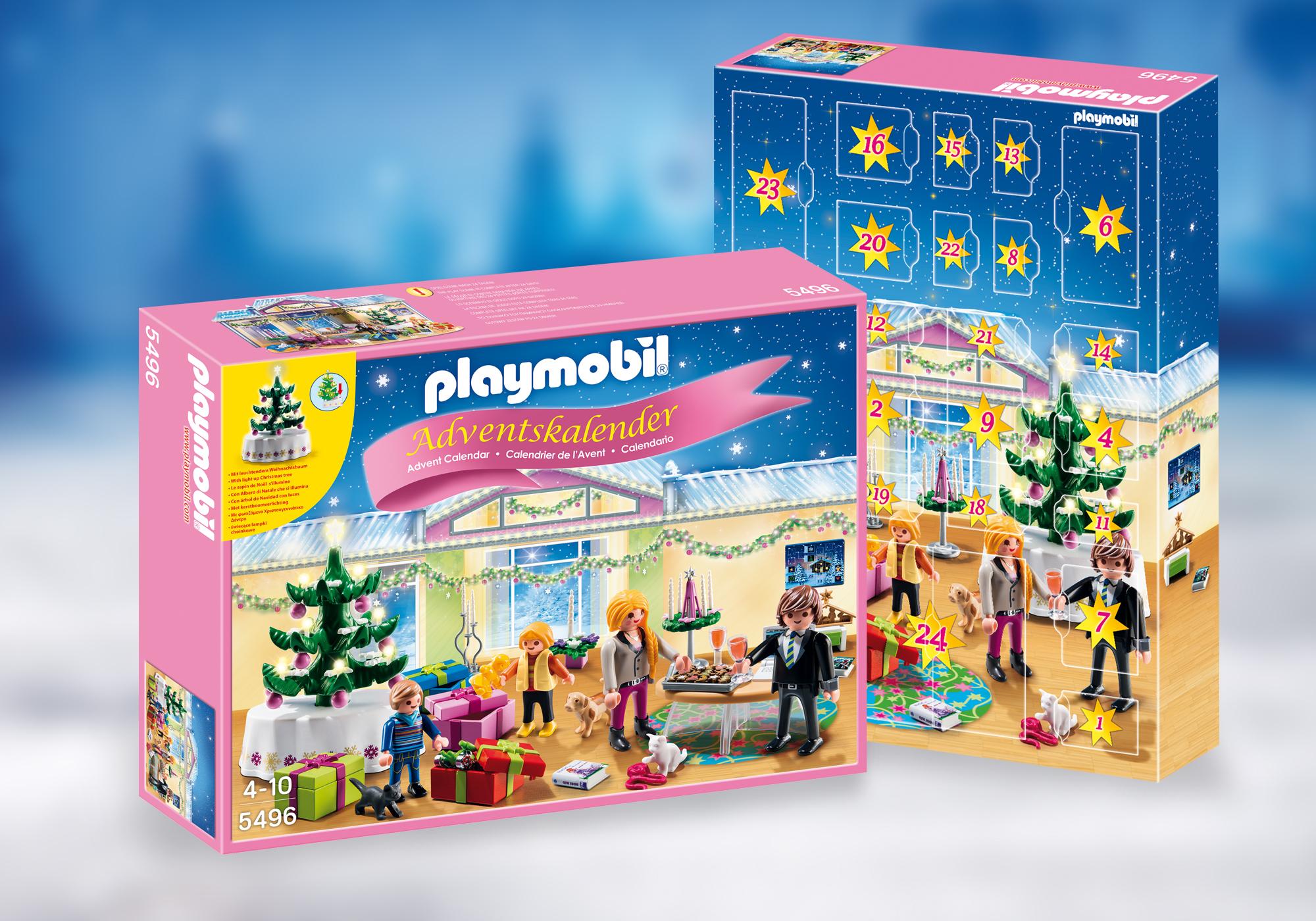 Playmobil calendarios de adviento 5496 Calendario de Adviento de Nochebuena con árbol iluminado 5496 2015 El Mundo Click