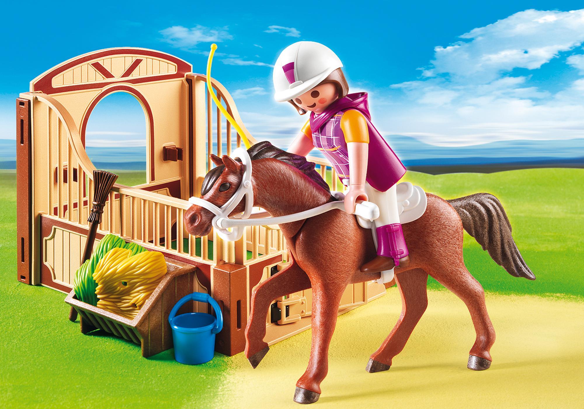Playmobil caballos 5518 Shagya Arabian con establo para caballos marrón y beige 5518 2014 El Mundo Click