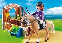 Playmobil Caballo de sangre caliente con establo blanco y marrón – 5520 2014 – El Mundo Click 5520