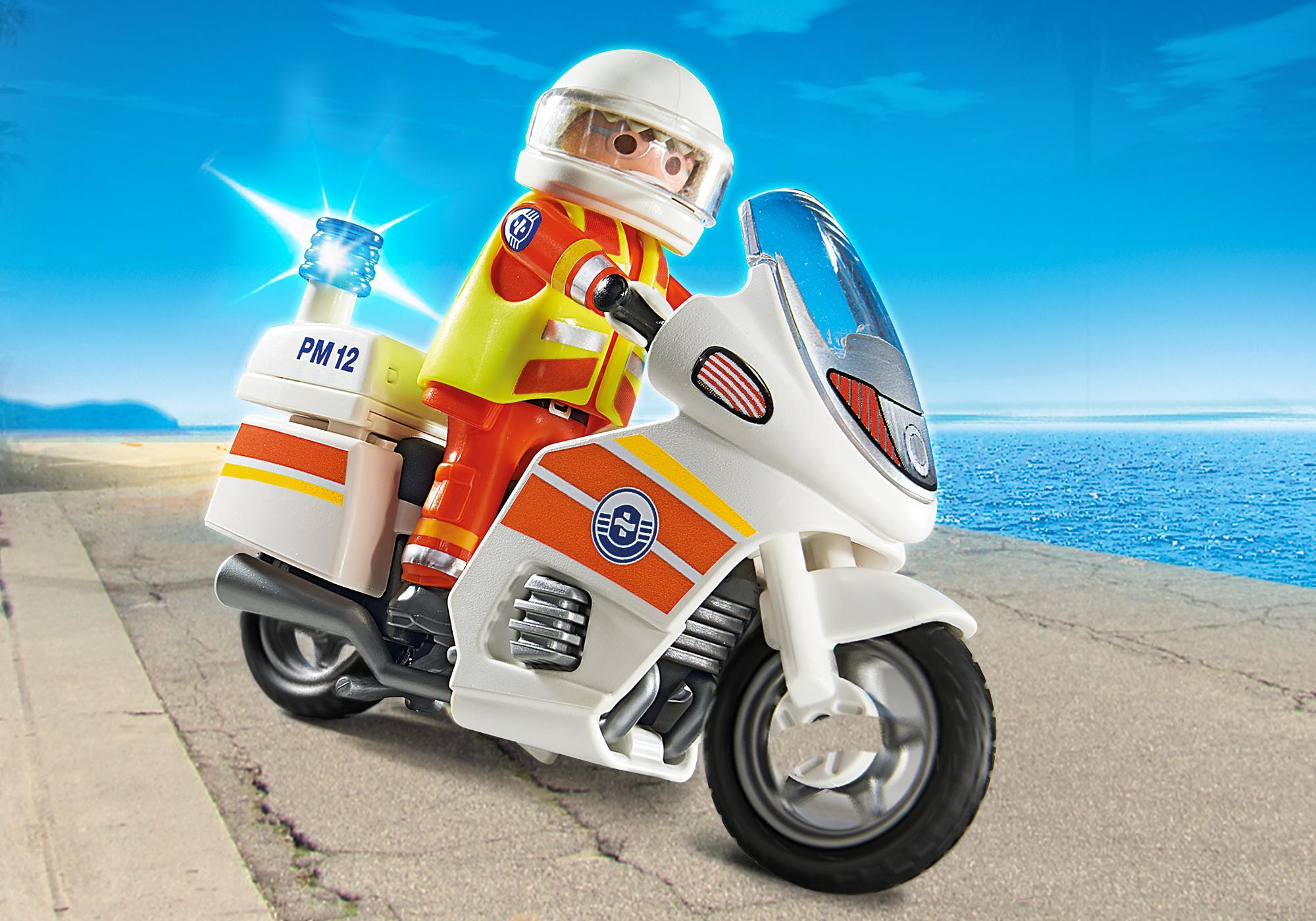 Playmobil motos 5544 Motocicleta de médico de urgencias con luz intermitente 5544 2014 El Mundo Click