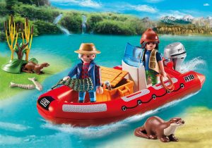Playmobil Barco inflable con cazadores furtivos