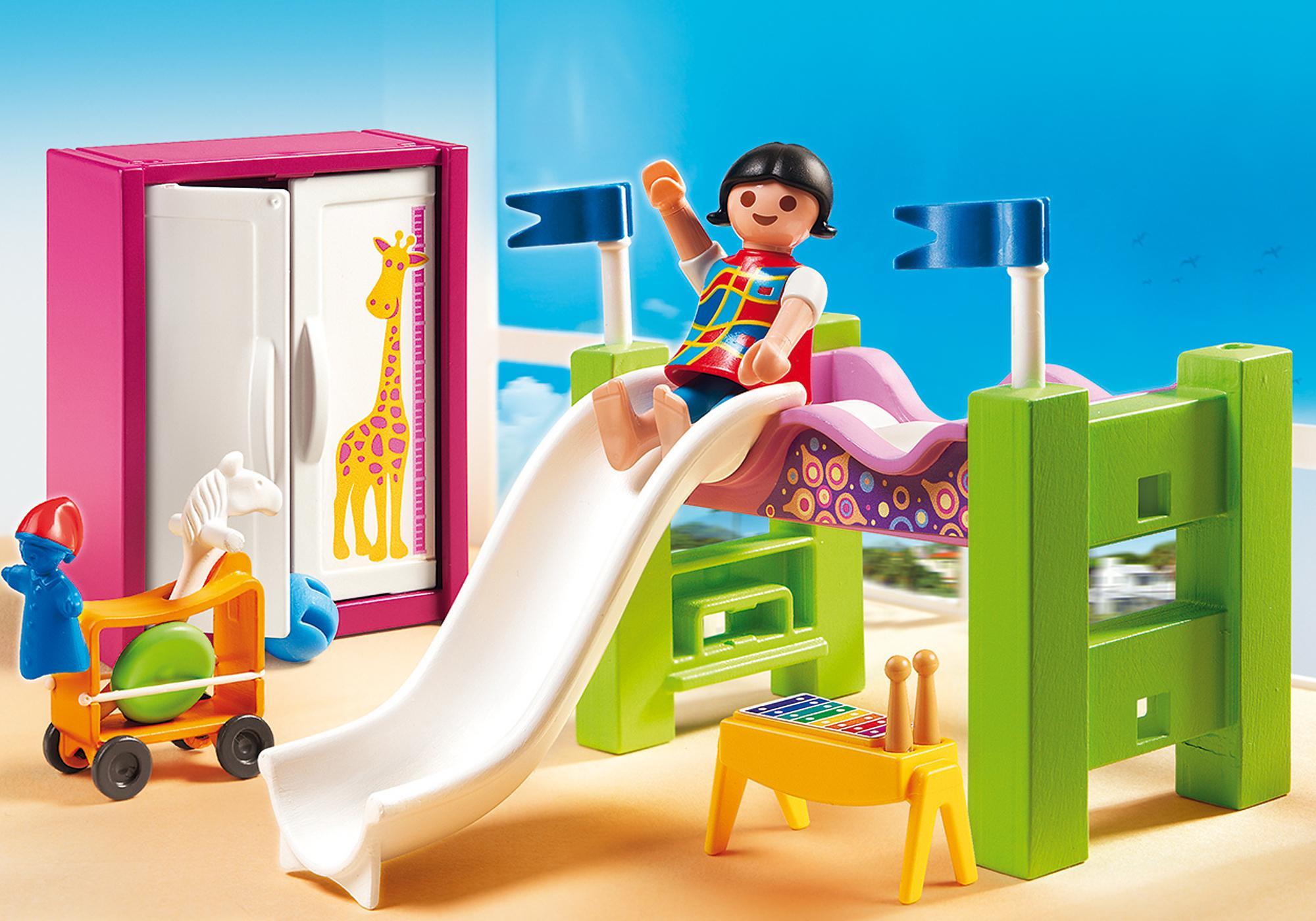 Playmobil parques y piscinas 5579 Habitación infantil con litera y tobogán 5579 2014 El Mundo Click