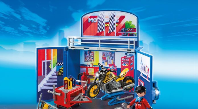 Playmobil Caja de juego desplegable “Taller de motocicletas” – 6157 2015 – El Mundo Click 6157