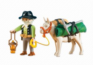 Playmobil Cazadora de oro con burro