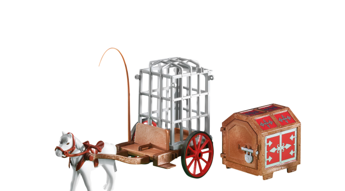 Playmobil Carruaje tirado por caballos con jaula y cofre – 6376 2014 – El Mundo Click 6376