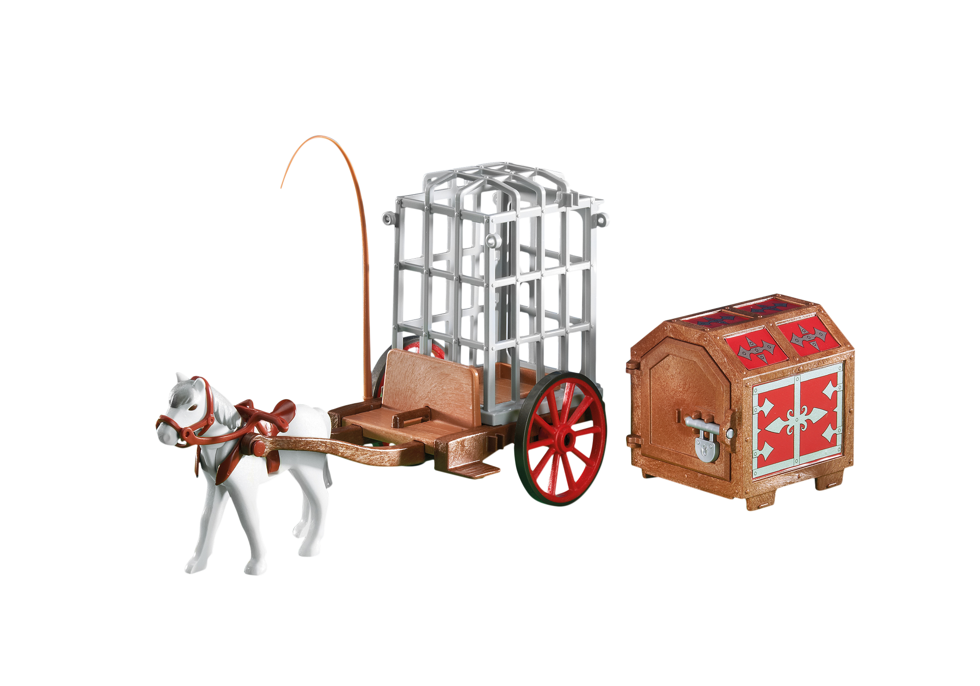 Playmobil caballos 6376 Carruaje tirado por caballos con jaula y cofre 6376 2014 El Mundo Click