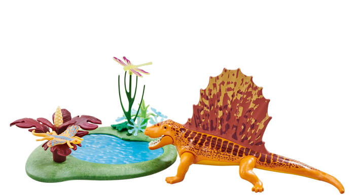 Playmobil Dimetrodon con abrevadero – 6596 2018 – El Mundo Click 6596