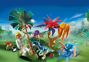Playmobil Aliens y Extraterrestres Playmobil: todas las referencias 12 Playmobil Isla perdida con alienígena y raptor