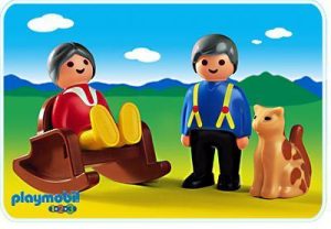 Playmobil  Abuela y abuelo con gato - 6722 A 2003 - El Mundo Click