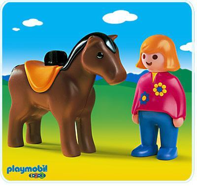 Playmobil Jinete con caballo – 6723 A 2003 – El Mundo Click 6723 A