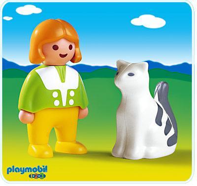 Playmobil Niña con gato – 6728 A 2003 – El Mundo Click 6728 A