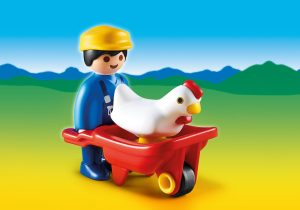 Playmobil Agricultor con carretilla