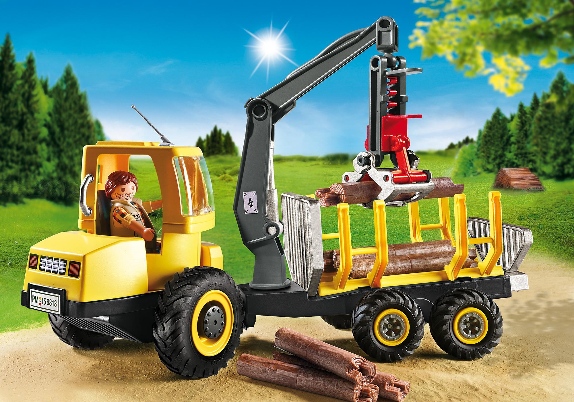 Playmobil camiones 6813 Transportador de madera con grúa 6813 2015 El Mundo Click