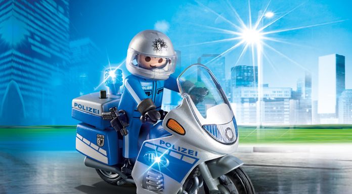 Playmobil Patrulla en motocicleta con luz LED intermitente – 6876 2016 – El Mundo Click 6876