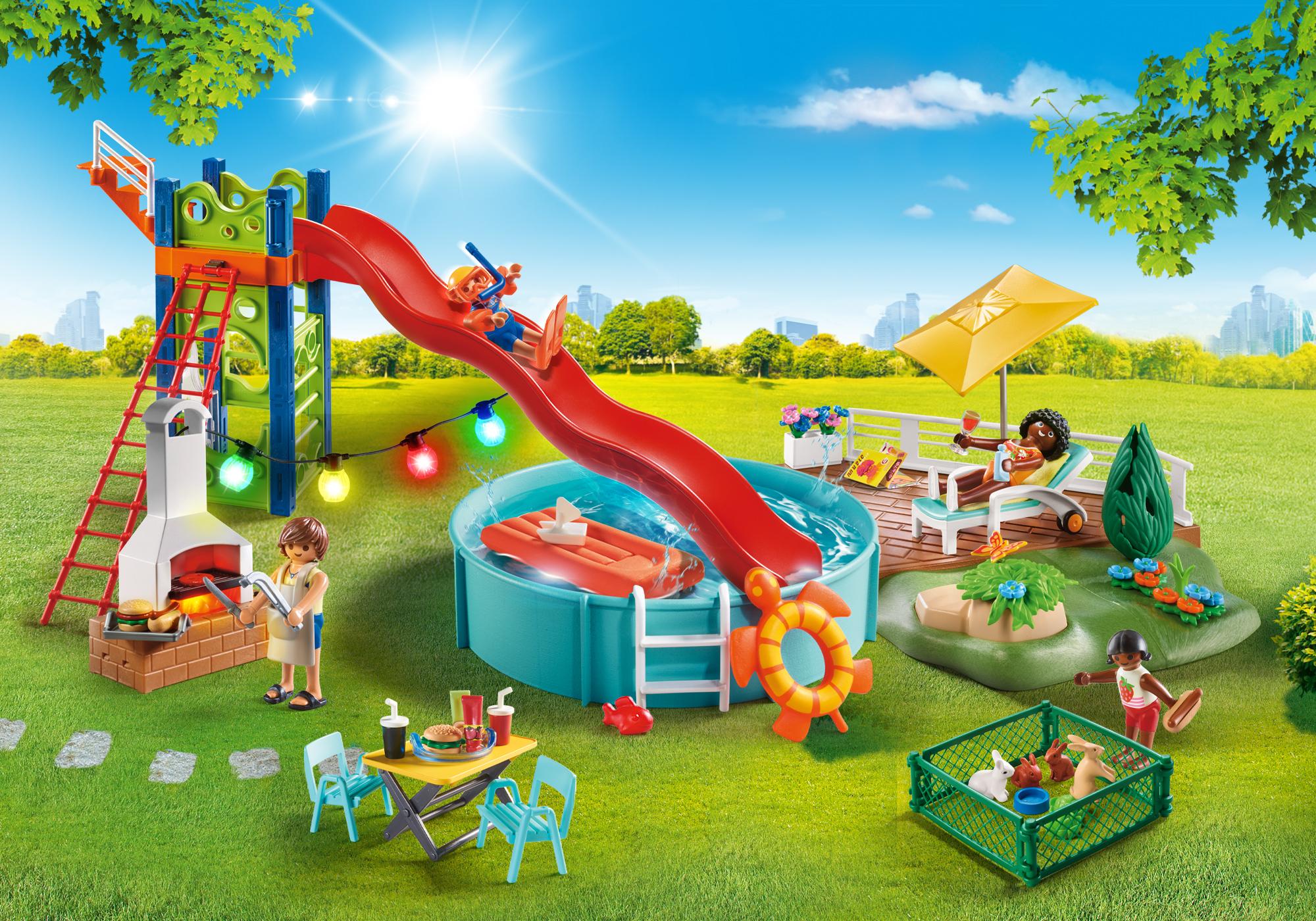 Playmobil parques y piscinas 70987 Fiesta en la piscina con tobogán 70987 2022 El Mundo Click
