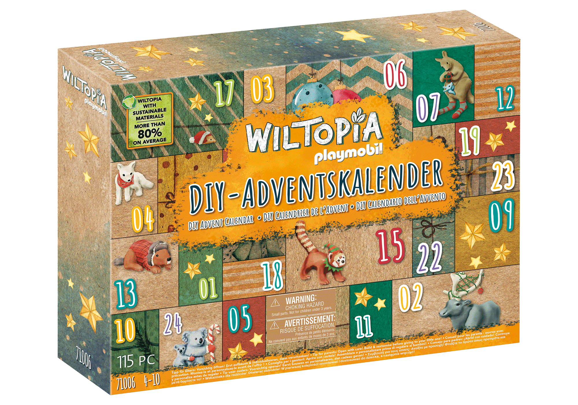 Playmobil calendarios de adviento 71006 Wiltopia Calendario de Adviento DIY: Gira por el Mundo Animal 71006 2022 El Mundo Click
