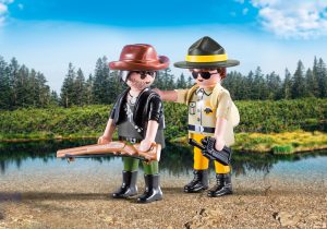 Playmobil Militares y Soldados Playmobil: Todas las Referencias 12 Playmobil Pack doble Guardabosques y Cazador furtivo