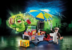 Playmobil Aliens y Extraterrestres Playmobil: todas las referencias 14 Playmobil Slimer con puesto de perritos calientes