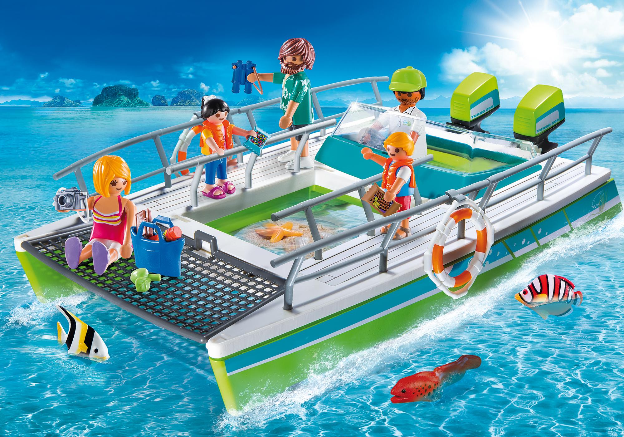 Playmobil barcos 9233 Barco con fondo de cristal y motor subacuático 9233 2017 El Mundo Click