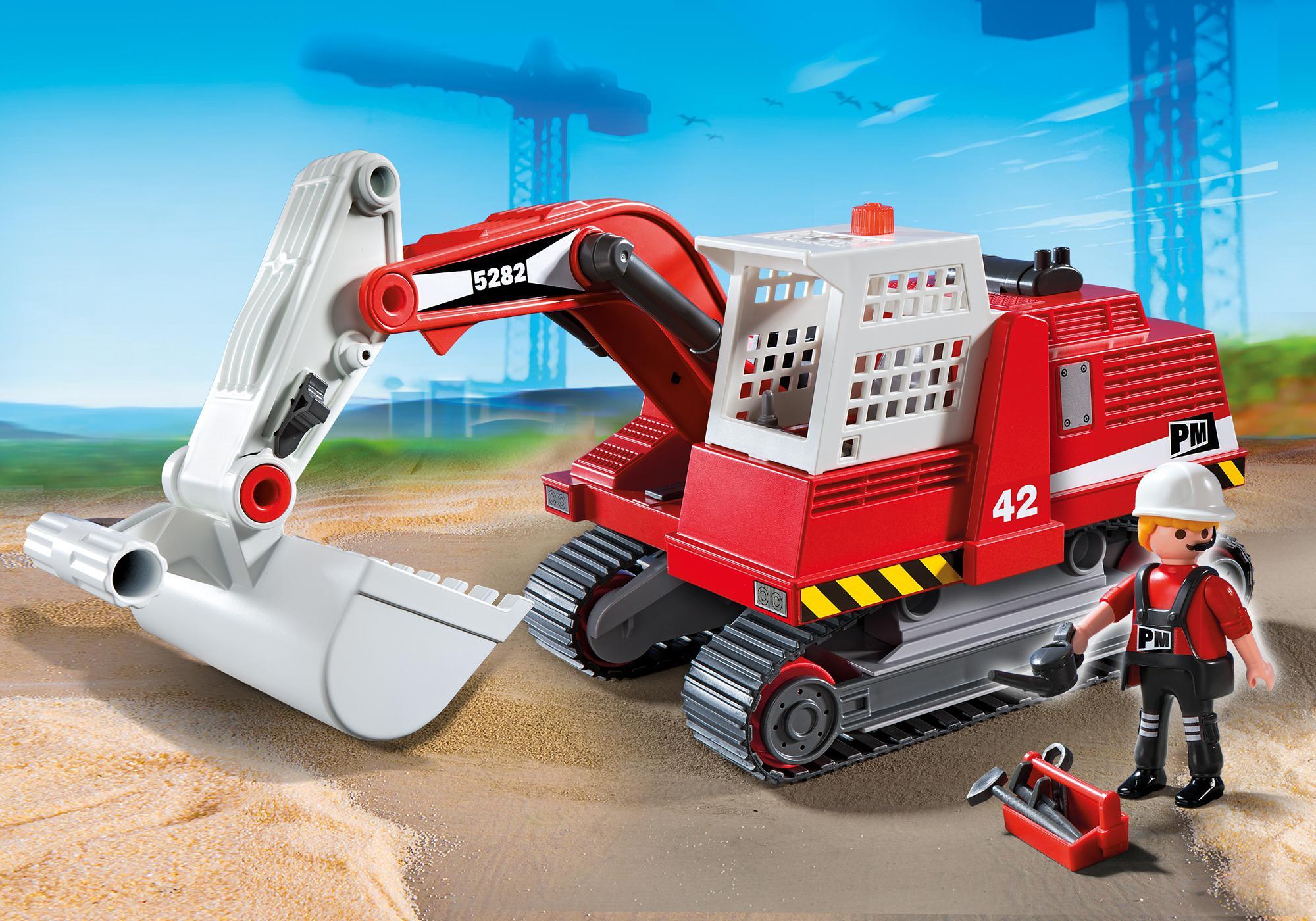 Playmobil construcción 5282 Excavadora de orugas grande 5282 A 2013 El Mundo Click