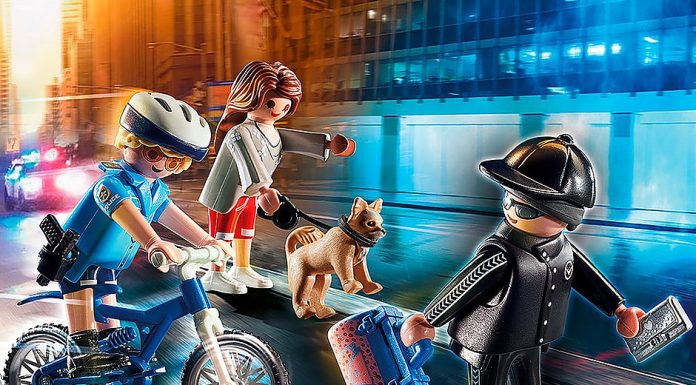 playmobil 70573 police bicycle with thief