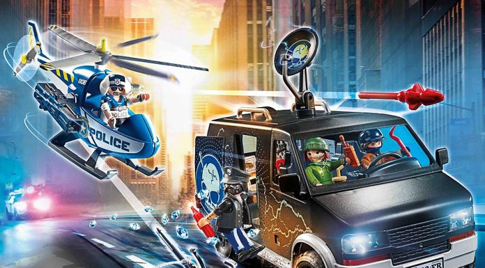 playmobil 70575 helicopter pursuit with runway van