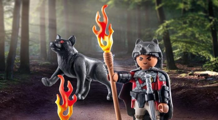 playmobil 71482 warrior with wolf