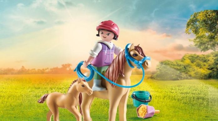 playmobil 71498 child with pony and foal
