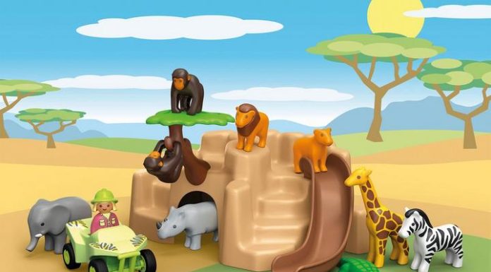 playmobil 71594 1 2 3 soigneur avec animaux de la savane