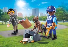 Perros Playmobil: todas las referencias perrunas playmobil 71731 police officer with search dog and thief