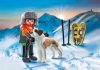 playmobil 71741 young man in snowshoes and his saint bernard