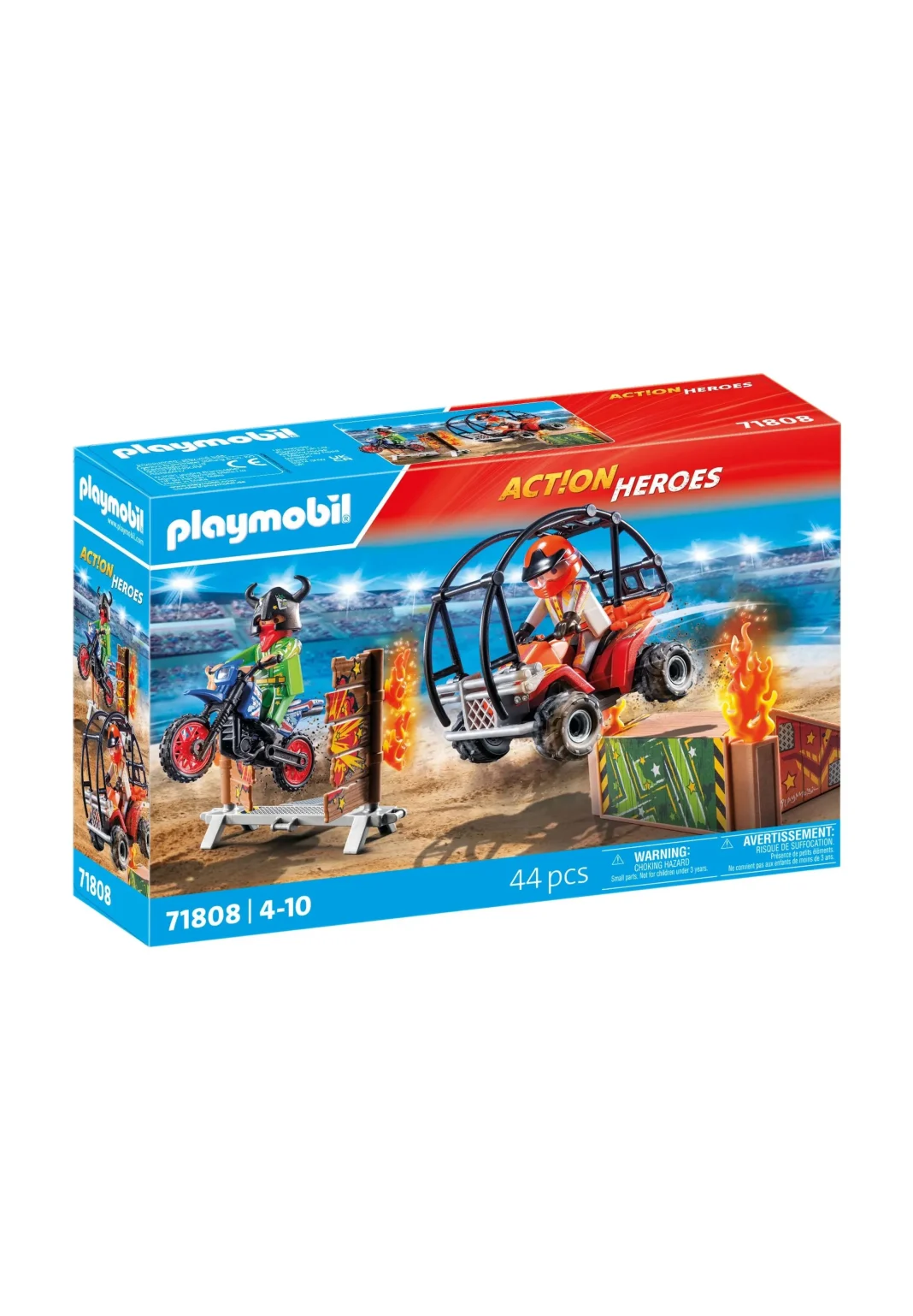 playmobil 71808 stunt performers with quad and motorcycle