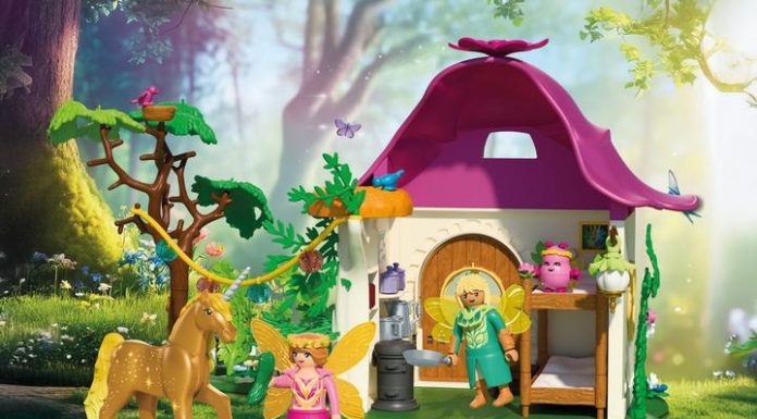 playmobil 71838 cozy fairy home with golden unicorn