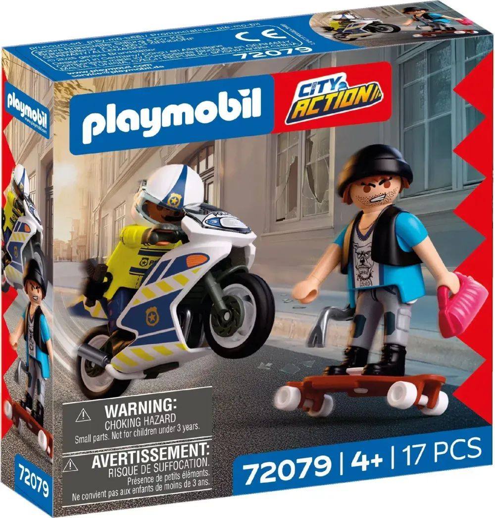 Playmobil motos 72079 72079 Persecución con moto Novedades 2026 El Mundo Click
