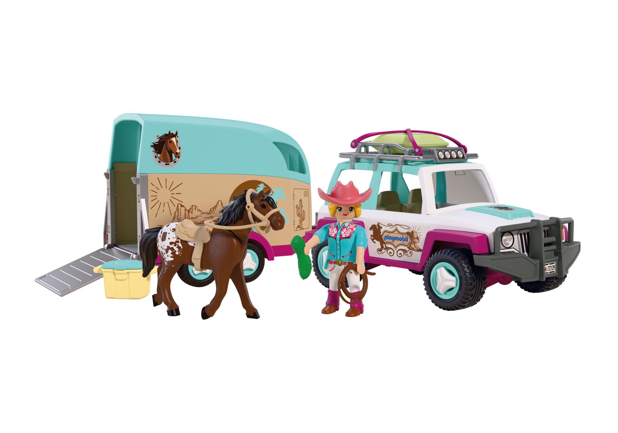 Playmobil caballos 72129 72129 Equitación Vehículo con Remolque para Caballos Novedades 2026 El Mundo Click