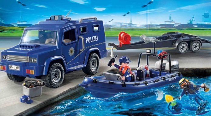 Playmobil 9396 Bundespolizei – Truck mit Schnellboot playmobil Playmobil 9396