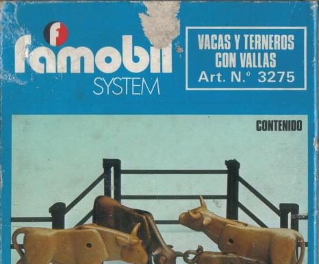 Playmobil Famobil 3275 Vacas y terneros con vallas