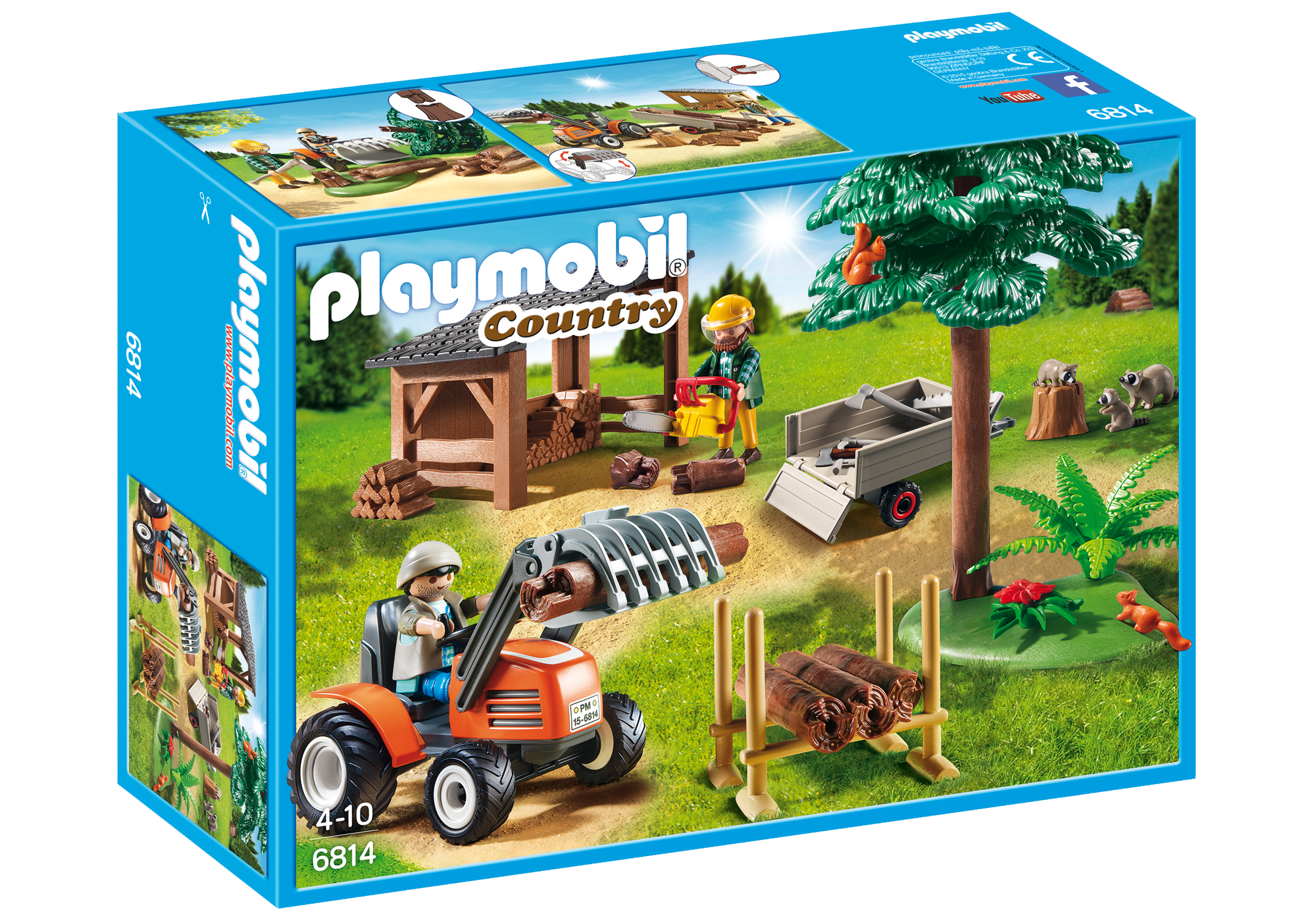 Playmobil Tractores Playmobil: todas las referencias (con remolque, pala y aperos) 33 Playmobil 6814 Woodcutters with tractor