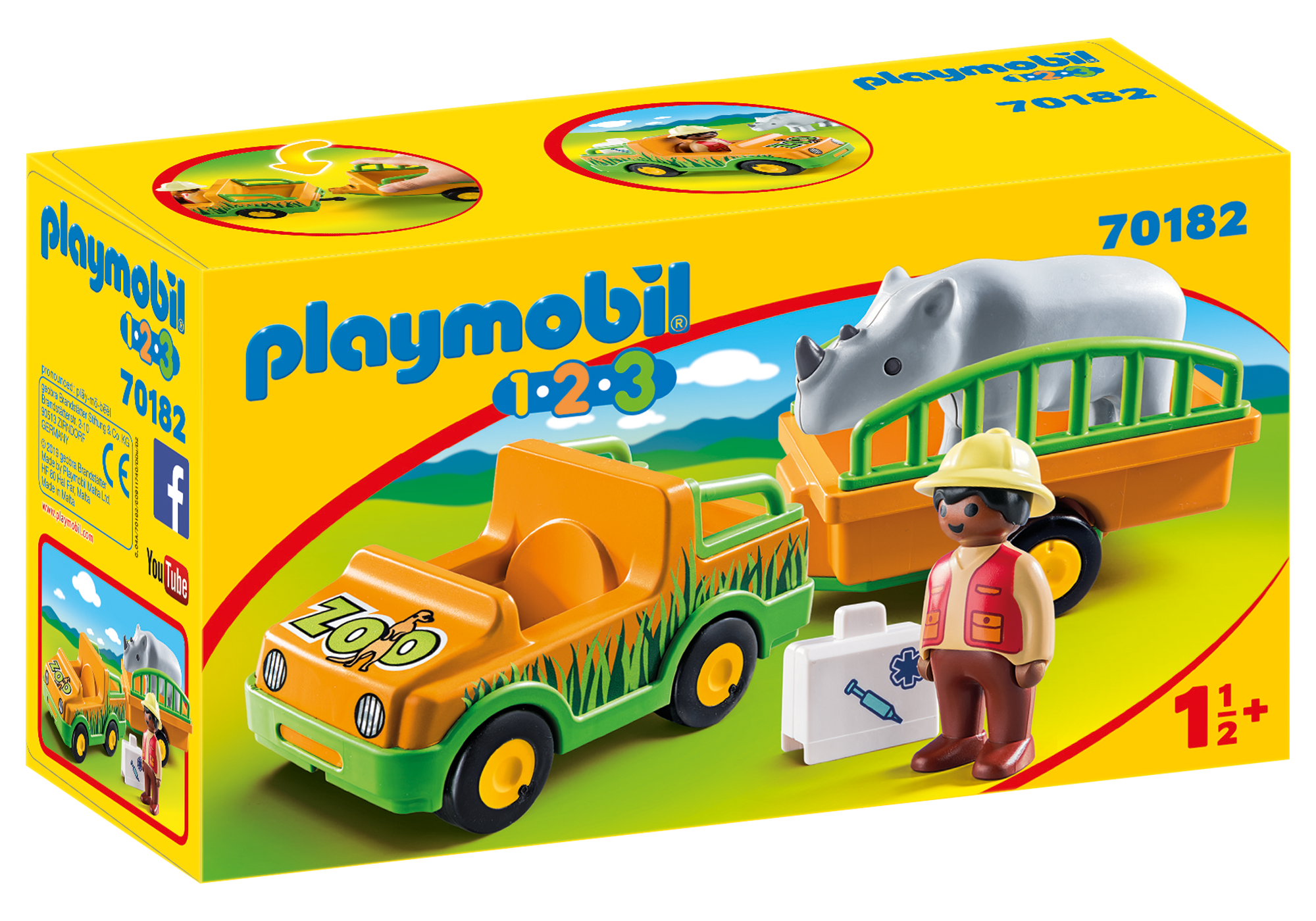 Playmobil 70182 Zoo vehicle with rhinoceros