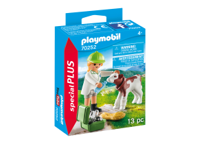 Playmobil Vet with calf