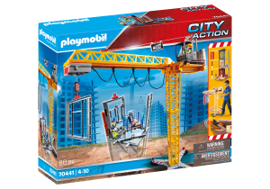 Playmobil Construcción y Obras Playmobil: todas las referencias (excavadoras, grúas y camiones) 8 Playmobil RC Crane with Building Section