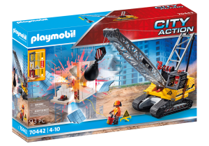 Playmobil Construcción y Obras Playmobil: todas las referencias (excavadoras, grúas y camiones) 9 Playmobil Cable Excavator with Building Section