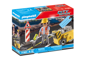 Playmobil Construcción y Obras Playmobil: todas las referencias (excavadoras, grúas y camiones) 14 Playmobil Street Construction Worker